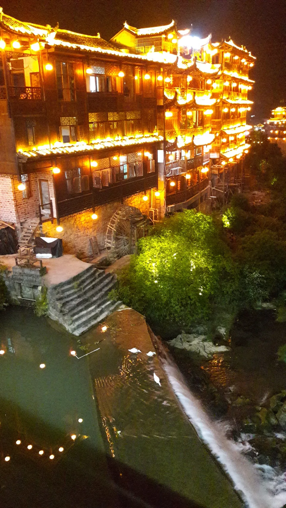 Furong Town at night